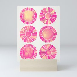 Sun Rays – Pink Mini Art Print