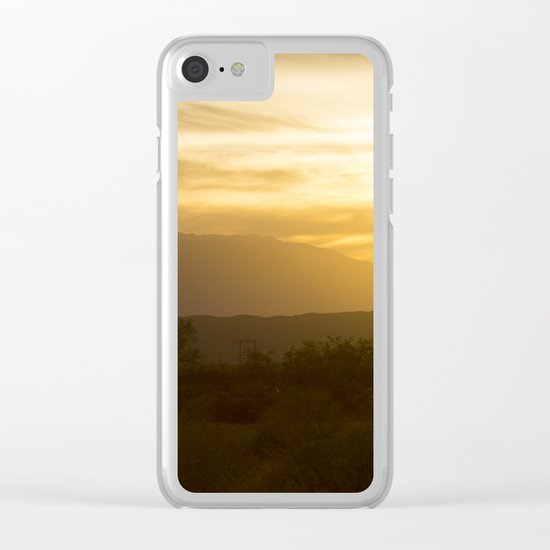 Desert Mountains Clear iPhone Case