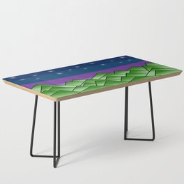 Abstract geometric pattern - green, blue, purple. Coffee Table