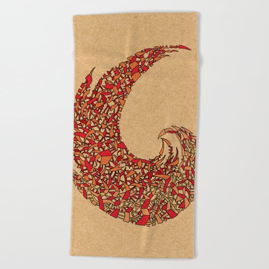 - volcano - Beach Towel
