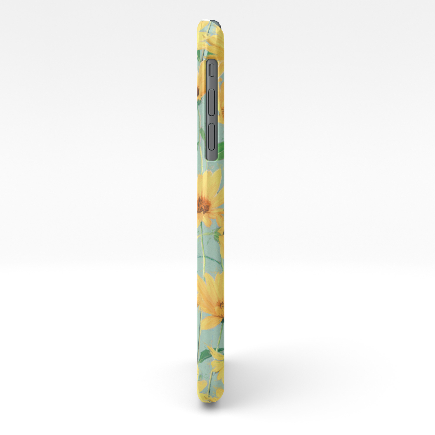 Painted Golden Yellow Daisies on soft sage green iphone 11 case Painted Golden Yellow Daisies on soft sage green iphone 11 case