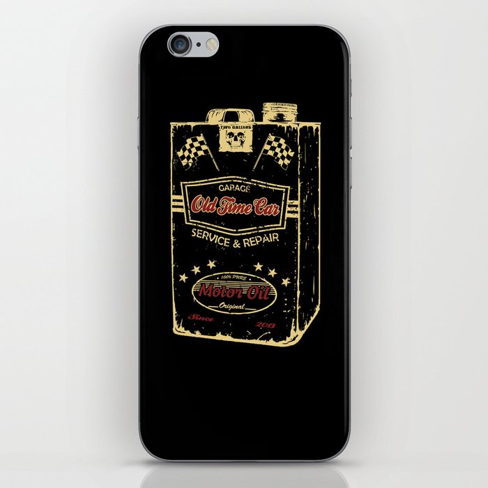 Old Time Car Oil Can  iPhone Skin