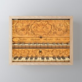 Queen Charlotte's Kirkman Harpsichord Nameboard Detail 2 Framed Mini Art Print