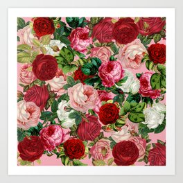 rose bushes Art Print