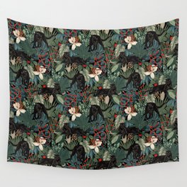 Tropical Black Panther Wall Tapestry