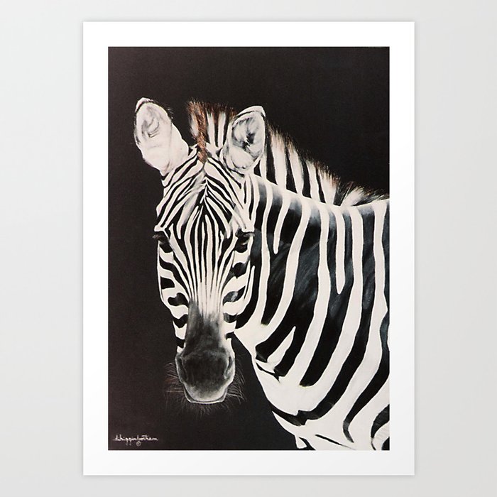 Taylor S Zebra Painting Art Print By Didihigginbotham Society6
