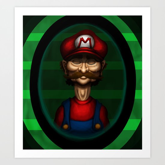 Sad Mario Art Print