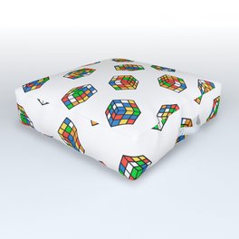 Rubik cube lover pattern Outdoor Floor Cushion | Otaku, Pattern, Geek, Pop Art, Rubiklover, Rubik, Rubikcubeobsessed, 80S, Digital, Vintagegamer 