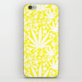 Yellow Cannabis And Spring Flowers  iPhone Skin