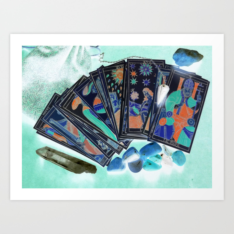 Tarot Card Mystical Gypsy Fortune Teller Fantasy Art Print By Alphavariable Society6