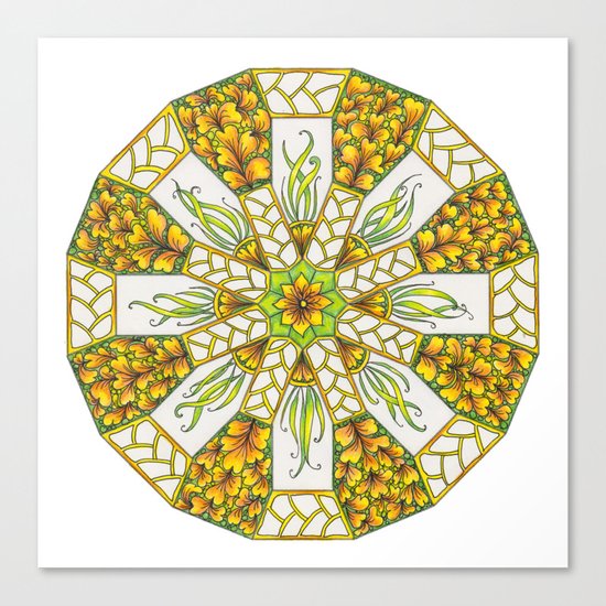 Fall Mandala Zendala Canvas Print