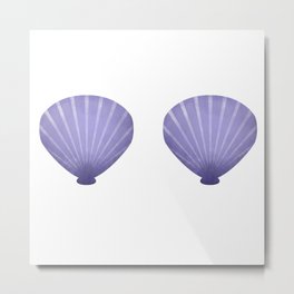 Purple Sea Shells Metal Print