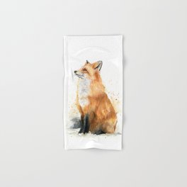 Fox Watercolor Red Fox Painting Hand & Bath Towel