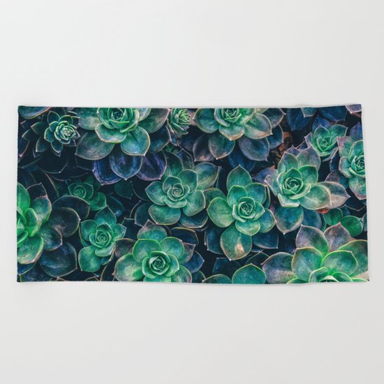 Succulent Gardens Beach Towel