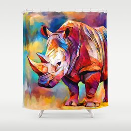 Rhinoceros Shower Curtain