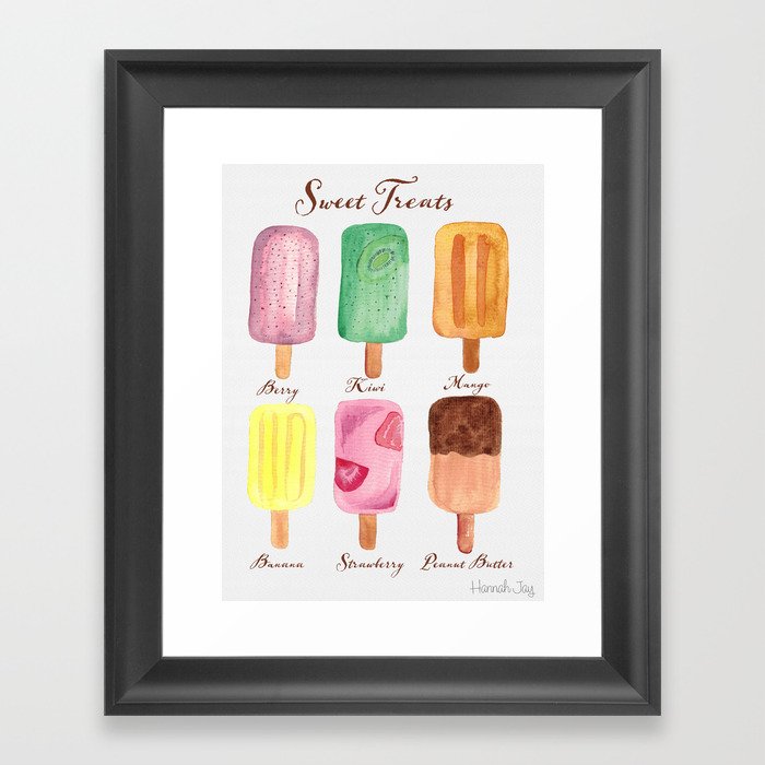 Healthy Ice Pops-Sweet Treats poster Framed Art Print