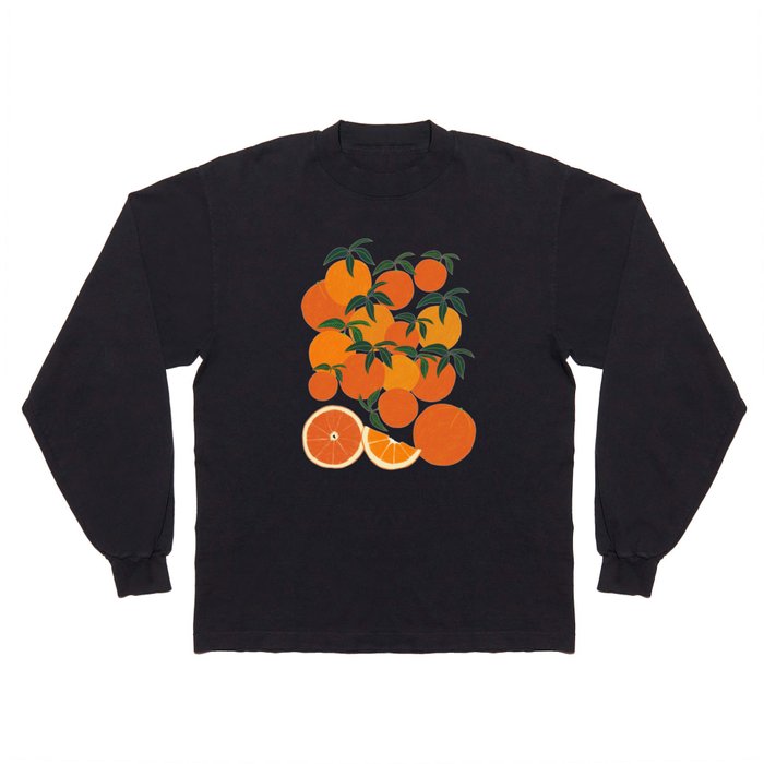 Orange Harvest - Blue Long Sleeve T Shirt