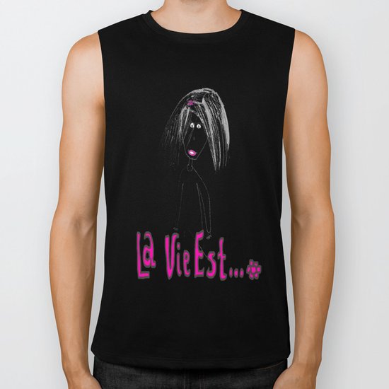 La Vie Est | Belle | Road | Travel |Kids Painting |by Elisavet Biker Tank