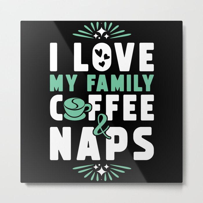Family Coffee And Nap Metal Print