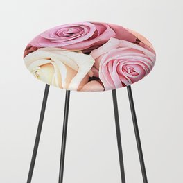 Pretty Colorful Roses Counter Stool