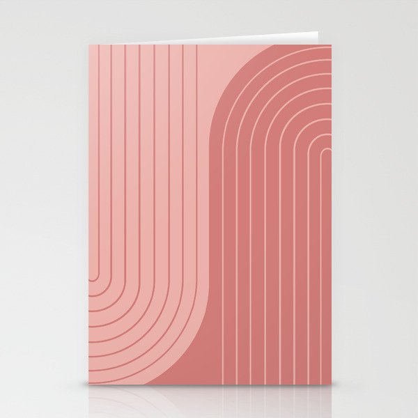 Two Tone Line Curvature L Stationery Cards