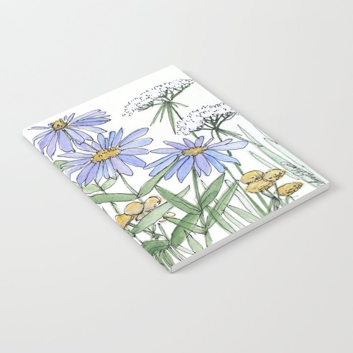 Asters and Wild Flowers Botanical Nature Floral Notebook