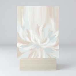 Pastel Pink and Blue Abstract Florals  Mini Art Print