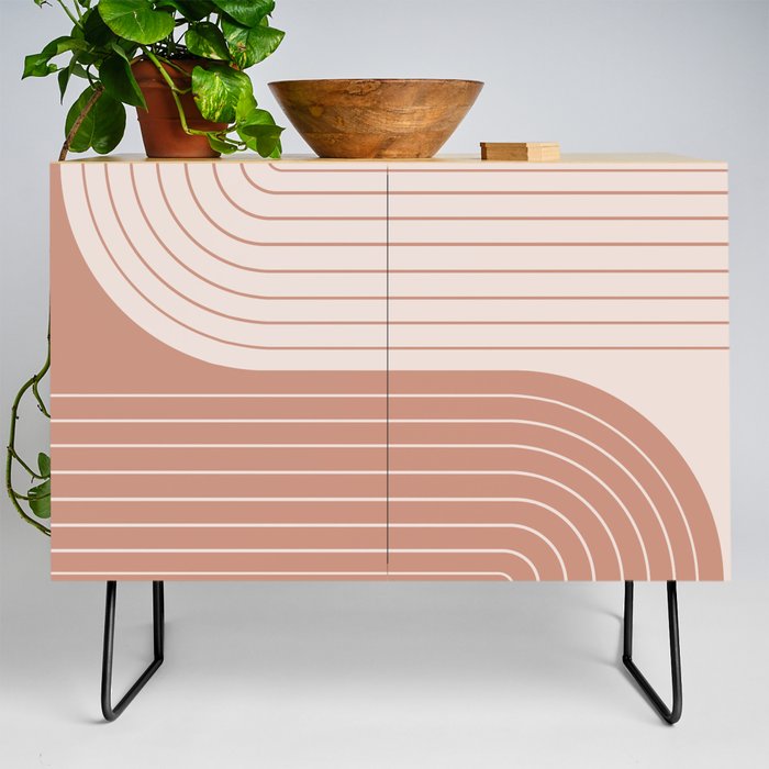 Two Tone Line Curvature LXII Credenza
