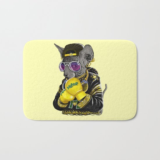 Boxing Cat 3 Bath Mat