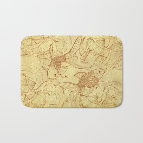 Vintage Goldfishes II Bath Mat