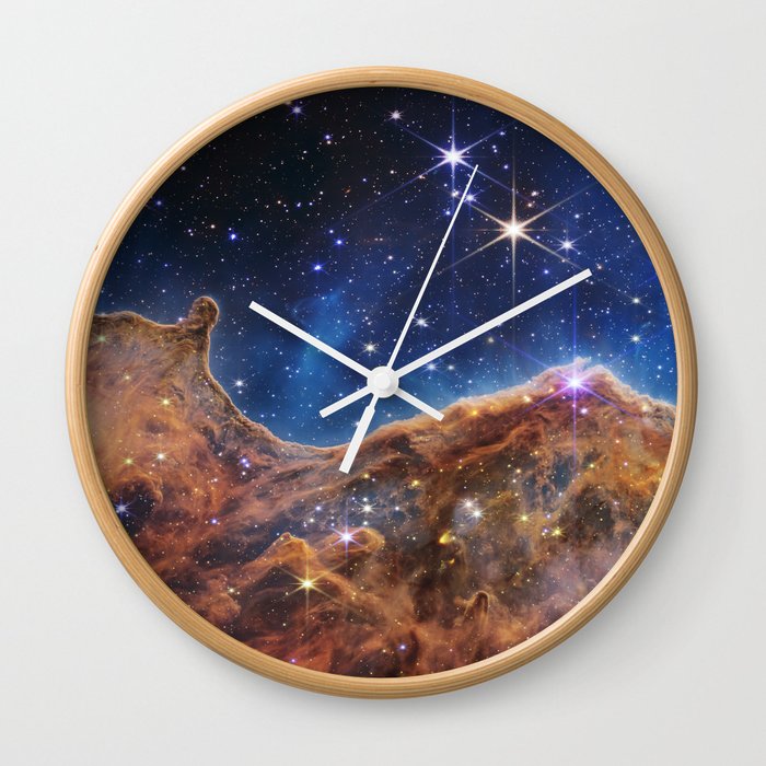 JWST Carina Nebula Vertical NASA James Webb Space Telescope Wall Clock
