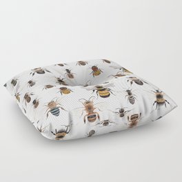 A Collection of Native Bees Floor Pillow