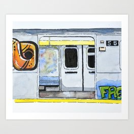 NYC Train -Doors Art Print