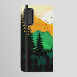 Sunrise over the colorful mountain peaks Android Wallet Case
