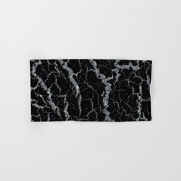 Cracked Space Lava - Glitter Silver Hand & Bath Towel