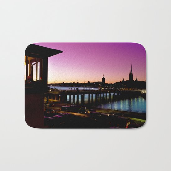 Sunset over Stockholm Bath Mat