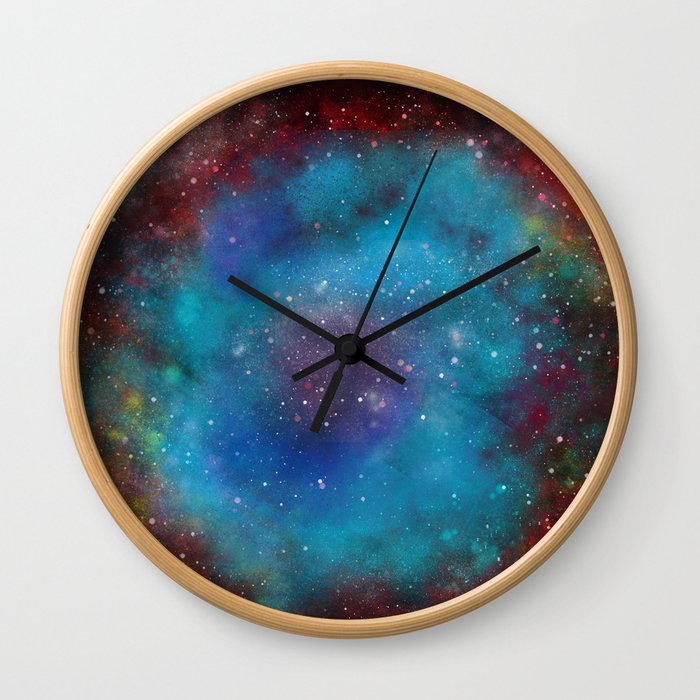 Nebula - studio/dorm wall hanging tapestry Wall Clock