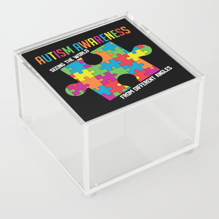 Autism Awareness Puzzle Acrylic Box