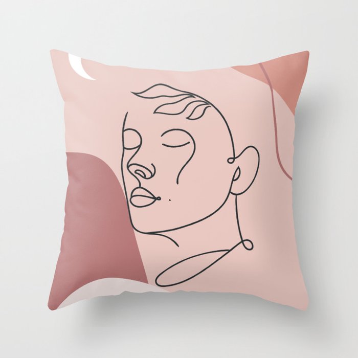 pink life Throw Pillow