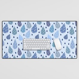 Drops with fun abstract texture  Desk Mat