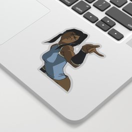 Korra Making Fun of Lin Beifong Sticker