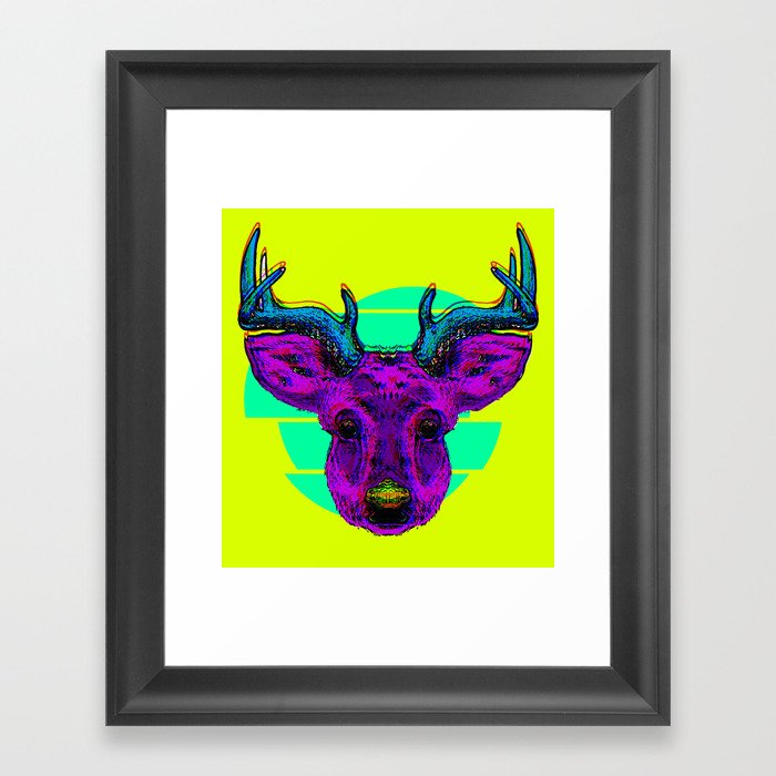 Future Deer Framed Art Print