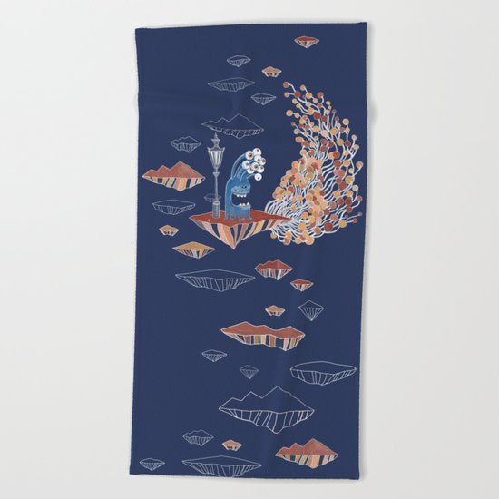 Alien Monster Beach Towel