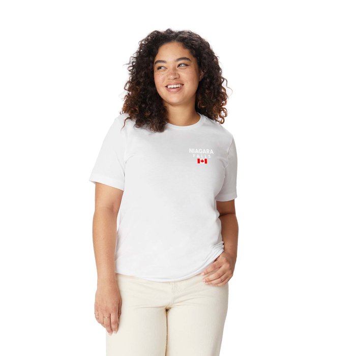 華麗 Womens CA Niagara Falls Ontario Canadian Maple Leaf VNeck TShirt  megjc.gov.jm