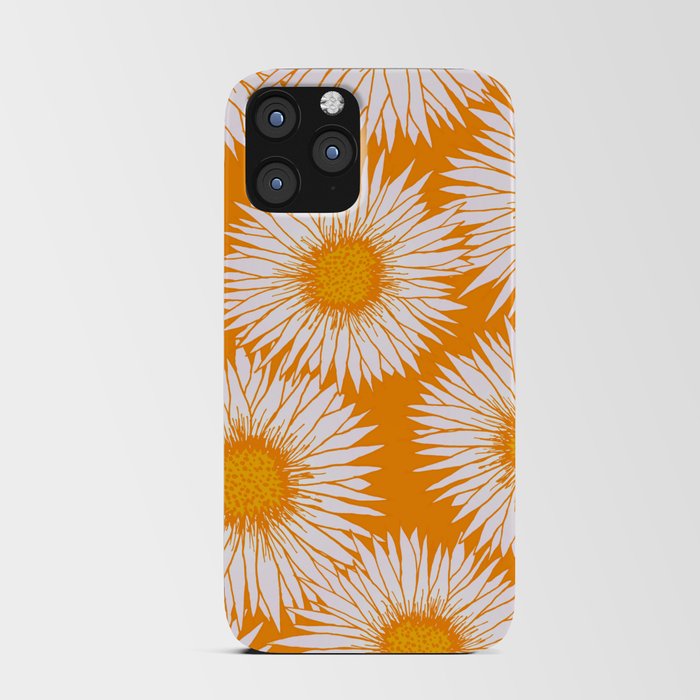 Orange and White Sunflowers iPhone Card Case