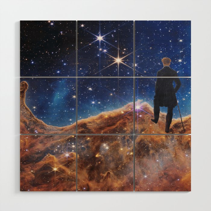 Wanderer above a Sea of Stars Wood Wall Art