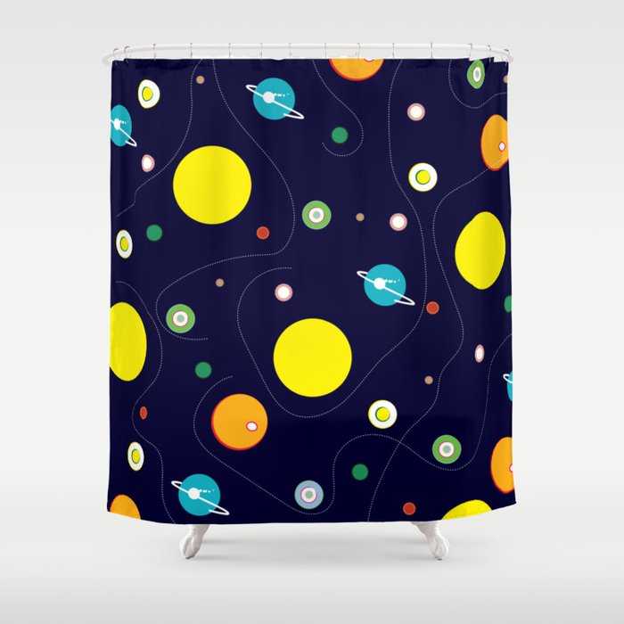 Solar System Shower Curtain By Spacemicrobes Society6