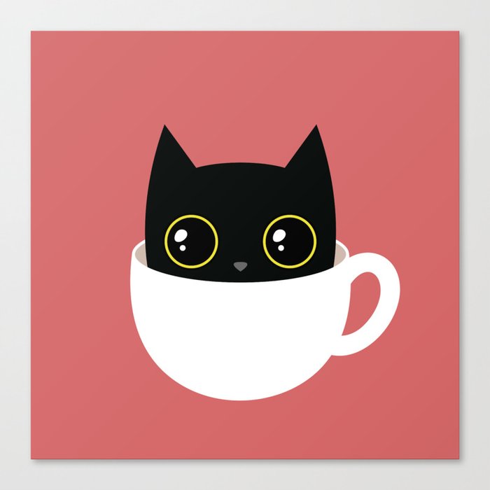 Coffee Cat Canvas Print