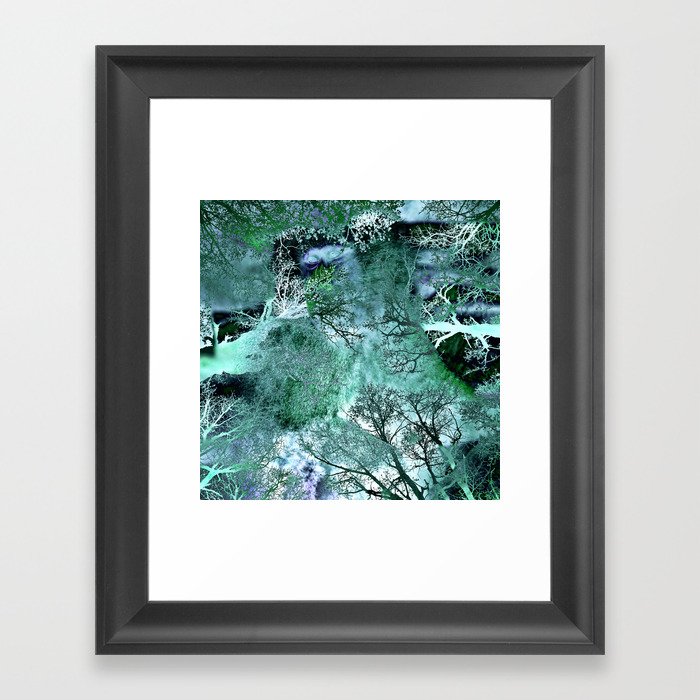 Monkey Life in the Green Bush of Ghosts Framed Art Print