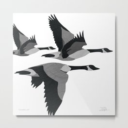 Canadian, eh? Metal Print | Digital, Artfuldrifter, Migration, Driftwood, Bird, Fall, Canada, Goose, Nature, Graphicdesign 
